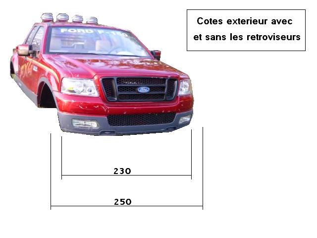 Dimensions des carrosseries 1/6 New Bright Cotes_FX4_Face